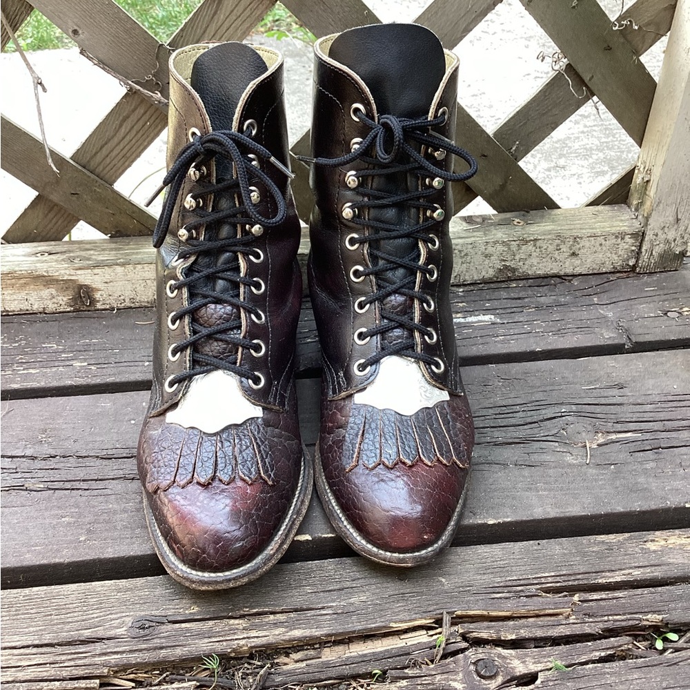 Vintage Leather Roper Boots | Size 6 1/2 | Cowboy & Western Boots